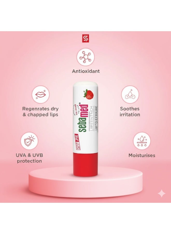 Sebamed Lip Defense Cherry intensively care for dry, chapped, and sensitive lips with SPF 30 4.8 gm - Image 3